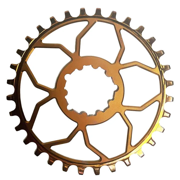 Cycling rain strap-5Dev Titanium 3-Bolt Chainring 3mm Offset 30T Bronze