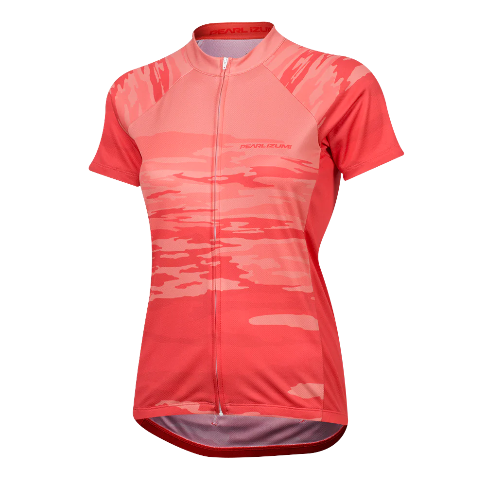 Mountain bike flats-Pearl Izumi Select Escape Short Sleeve Graphic Jersey - Womens - Cayenne Vista