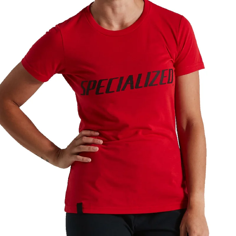 Cycling scarf sun-T-Shirt donna Specialized Wordmark - Rosso