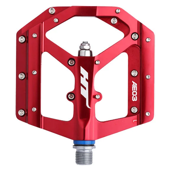 Bike chain bar-HT Pedals AE03 Evo+ Platform Pedals CrMo - Red