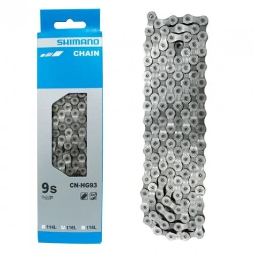 Bike chain casing-Shimano Chain Hg93 9spd 114L Only