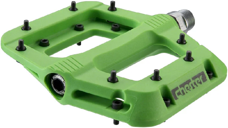 Cycling toe strap-RaceFace Chester Pedals - Platform Composite 9/16" Green