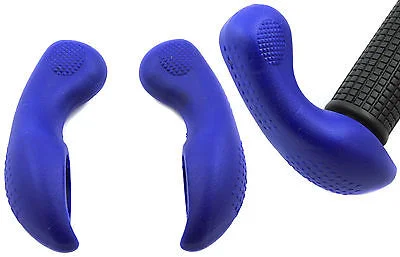 Road bike flats-OUTLAND SHORT SKI TYPE BAR ENDS,KRATON RUBBER STUBBY BAR END BLUE 69% OFF RRP