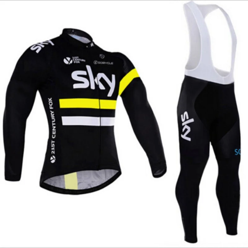 Cycling water flask-professional bicycle wear autumn keeping long-sleeved jacket chinese-style chest covering the sky cycling jersey