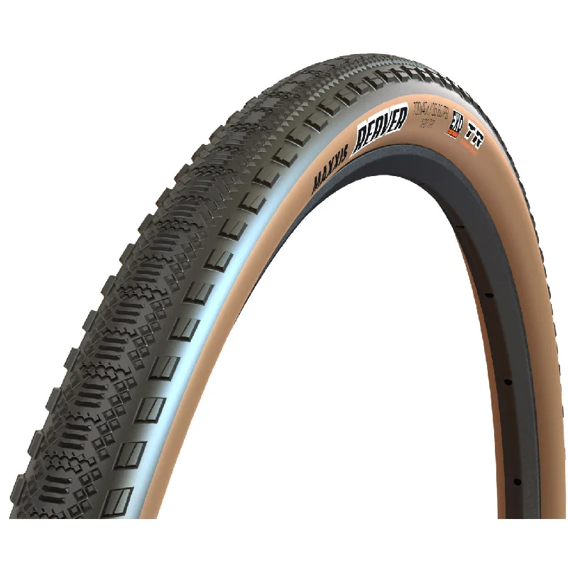 Bike wheel tape-Maxxis Reaver Tire - 700 x 45 Tubeless Folding Tan Dual EXO