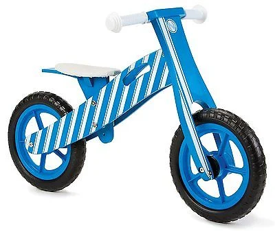 Bicycle basket bar-BOYS BLUE STRIPE BALANCE BIKE,TOP QUALITY WOODEN KIDS CHILDREN’S LEARNING CYCLE