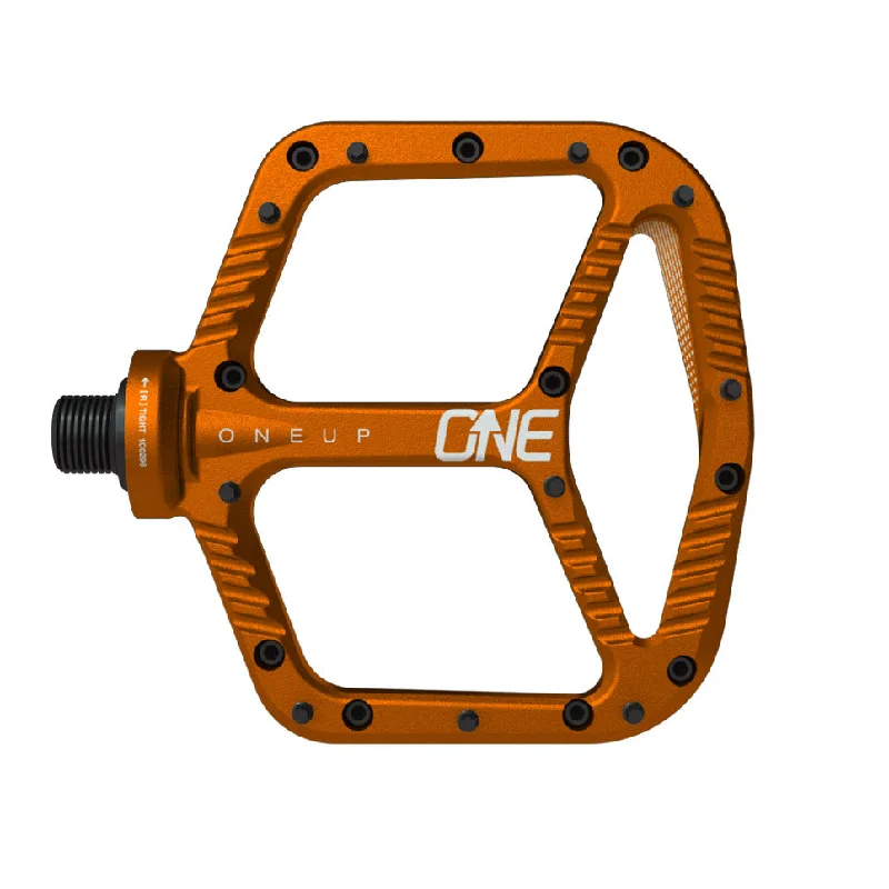 Bicycle chain pad-OneUp Components Aluminum Platform Pedals Orange