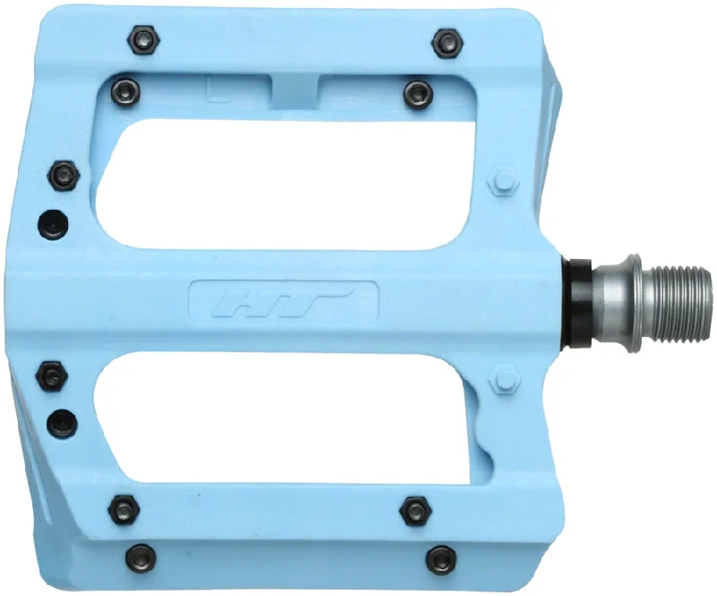 Cycling water cage-HT Components PA12A Pedals - Platform Composite 9/16" Sky Blue