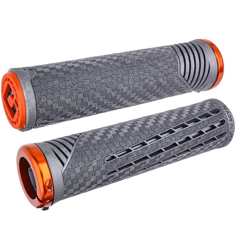 Bike frame pad-ODI CF V2.1 Grips - Gray/Orange Lock-On