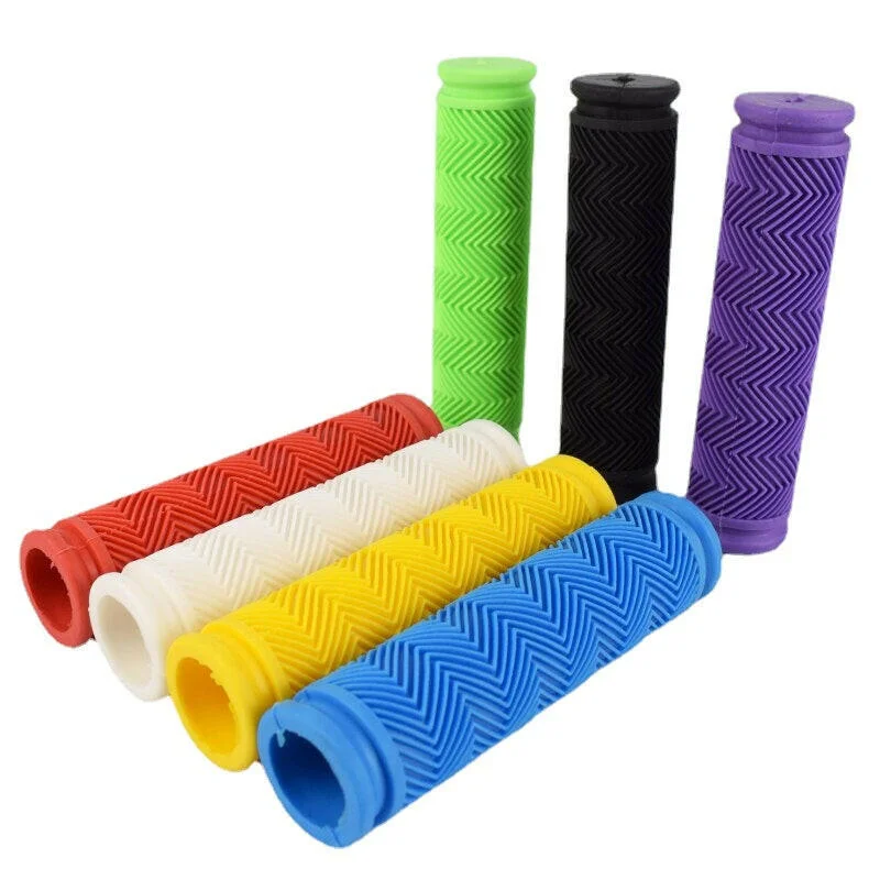 Road bike pouch-1pair Rubber Bicycle Handlebar Grips MTB Bike Grips BMX Mountain Road Fixie Bike Soft Grips Shockproof Bike Parts accessories