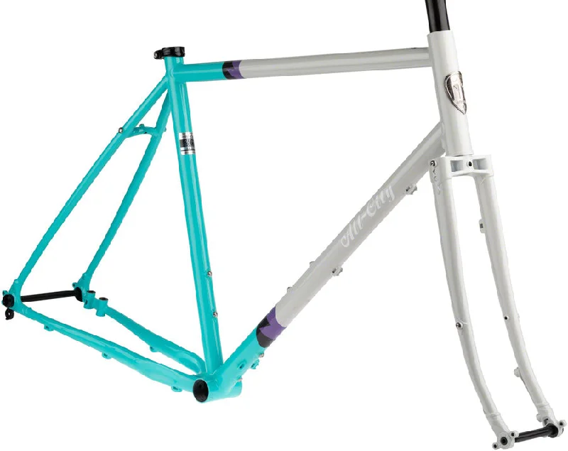 Bicycle repair glue-All-City Gorilla Monsoon Frameset - 650b Steel Aqua Seafoam 49cm