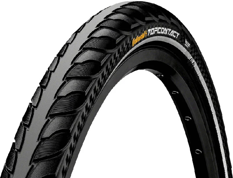 Cycling cape rainproof-Continental Top Contact II Tire - 700 x 35 Clincher Folding BLK/Reflex Vectran Breaker E50