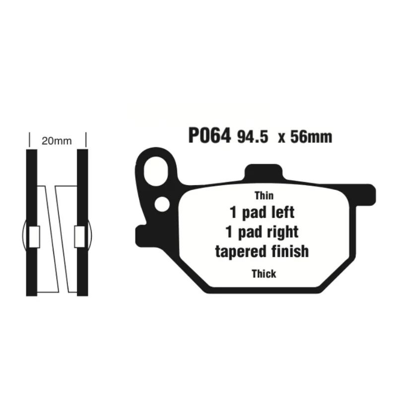 Cycling knee pad-Premier Brake Pads - P Organic Standard