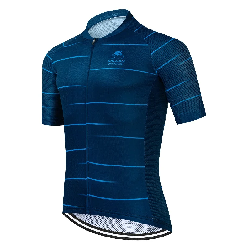 Cycling rain bar-Salexo Blue Cycling Jersey