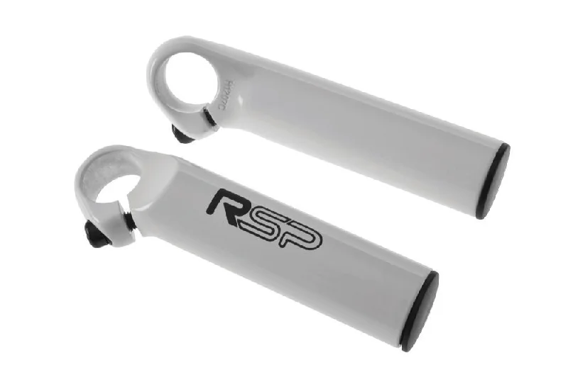 Bicycle rack bar-RSP SHORT PROFILE BAR ENDS WHITE LIGHTWEIGHT 6061 ALLOY BIG SAVING SALE PRICE