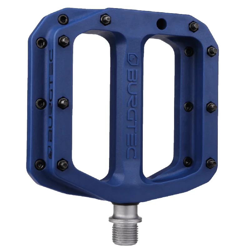 Mountain bike brace-Burgtec MK4 Composite Flat Pedals - Deep Blue