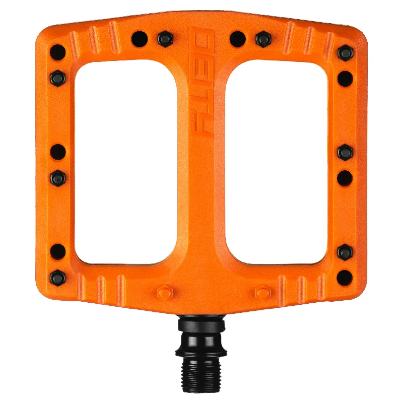 Bike wheel clips-Deity Deftrap Pedals Orange