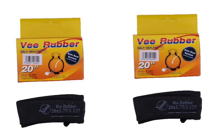 Cycling rain clip-PAIR (2) SELF-SEALING INNER TUBES 20 x1.75- 20 x 2.125 CAR VALVE BMX,FOLDER,KIDS