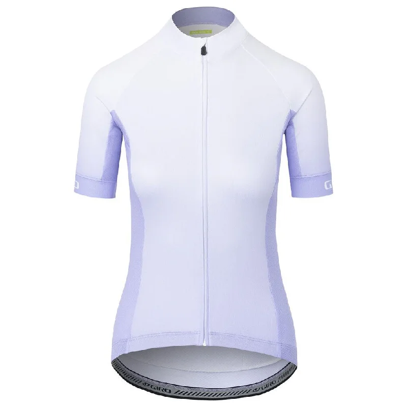 Cycling helmet strap-Giro Chrono Sport Short Sleeve Road Jersey - Womens - Lilac-White Fade