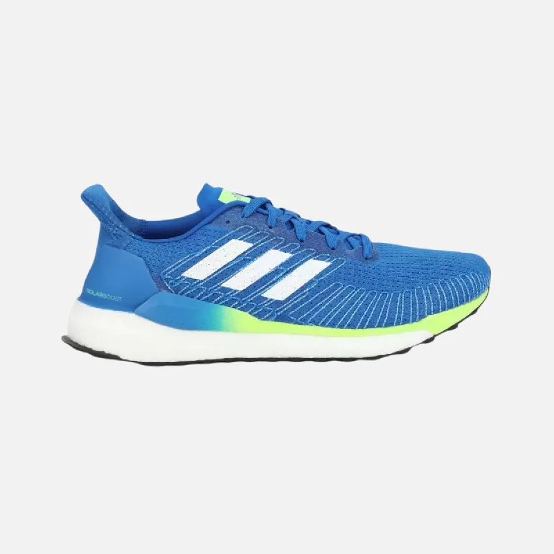 Bike frame strap-Adidas Men Solar Boost 19 Men's  Running Shoes -Glory Blue/White/Green