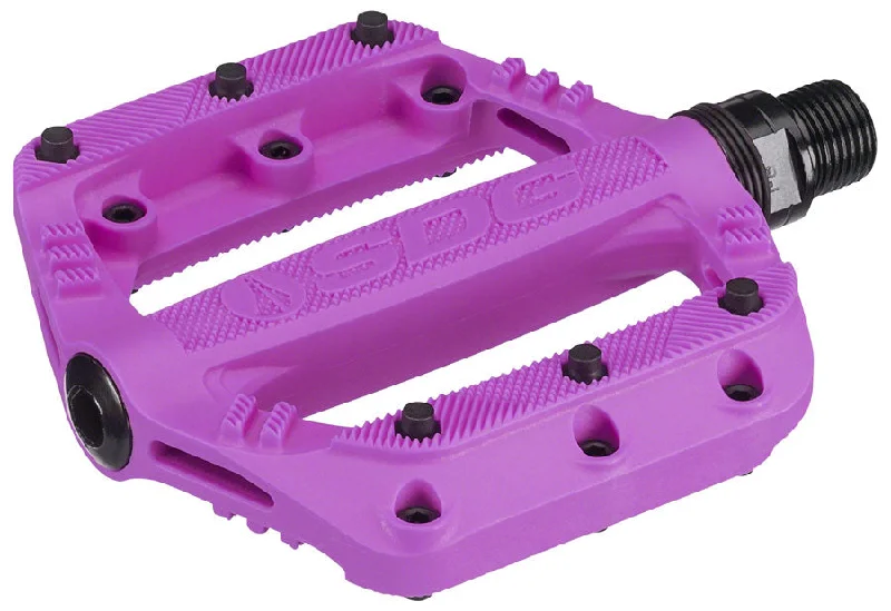 SDG Components Slater Platform Pedals Body: Nylon Spindle: Cr-Mo 9/16 Purple Pair