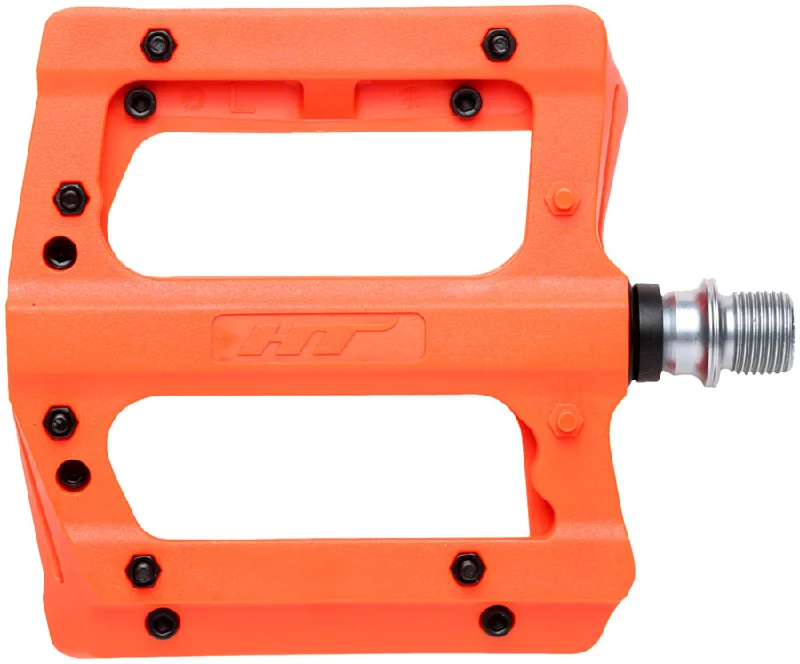 Bicycle gear strap-HT Components PA12A Pedals - Platform Composite 9/16" Orange