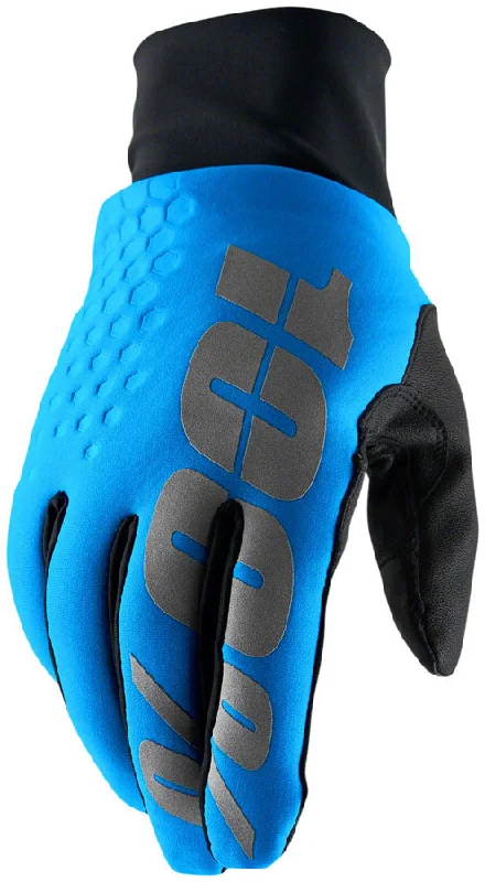 Bike lock combo-100% Hyrdromatic Brisker Gloves Blu SM