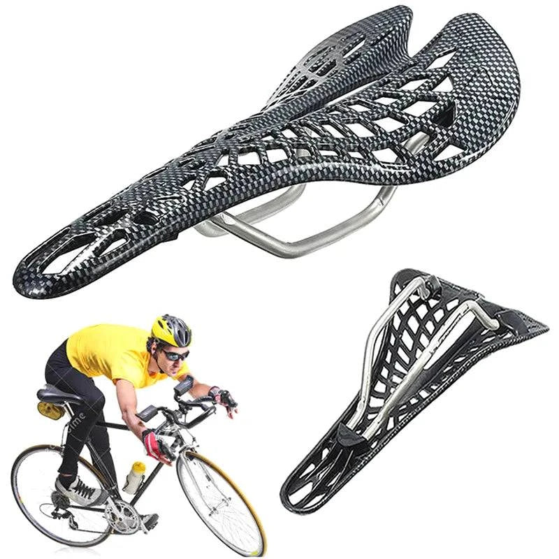 Cycling phone clip-Mountain Road Seat Saddle Carbon Fiber Racing Bike Riding Professional Hollow Saddle Seats Bike Cycling Parts MTB Cycling Parts