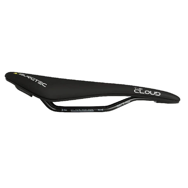 Bicycle tire strap-Burgtec The Cloud MK2 Saddle Ti Rail/Carbon Base Black