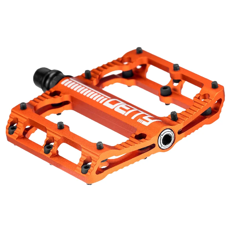 Bike chain casing-Deity Black Kat Pedals Orange