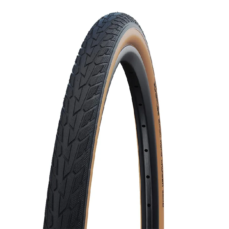 Cycling band sweat-Schwalbe Road Cruiser Mountain Tire 27x1-1/4 Wire GreenCompound K-Guard 50TPI Black