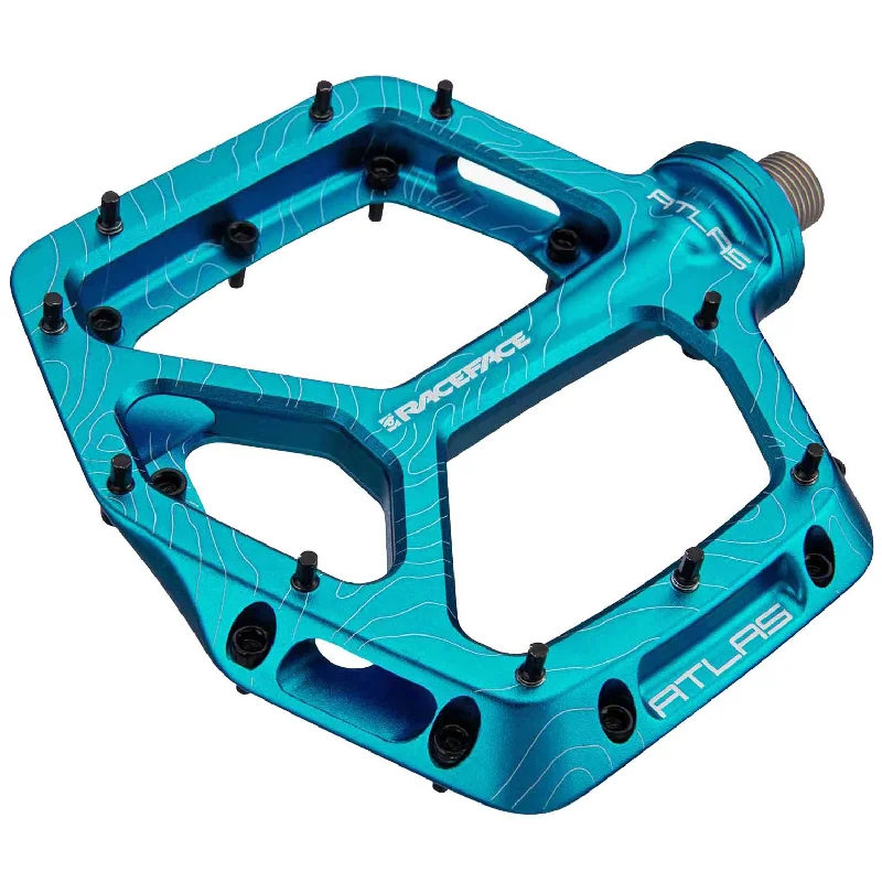 Bike wheel seal-RaceFace Atlas Pedals - Platform Aluminum 9/16" Turquoise