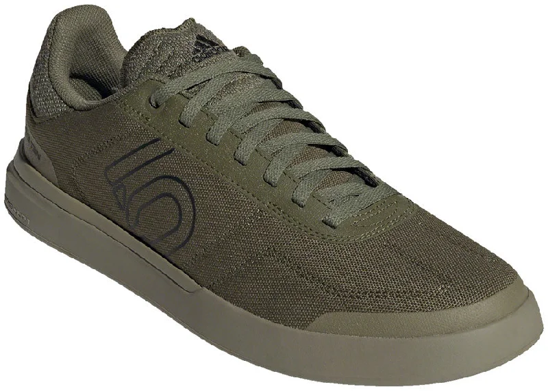 Cycling arm bar-Five Ten Sleuth DLX Canvas Flat Shoes - Mens Focus Olive/Core BLK/Pulse Lime 10.5