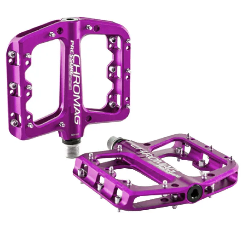 Cycling shoe guard-Chromag Pressure Pedals Purple