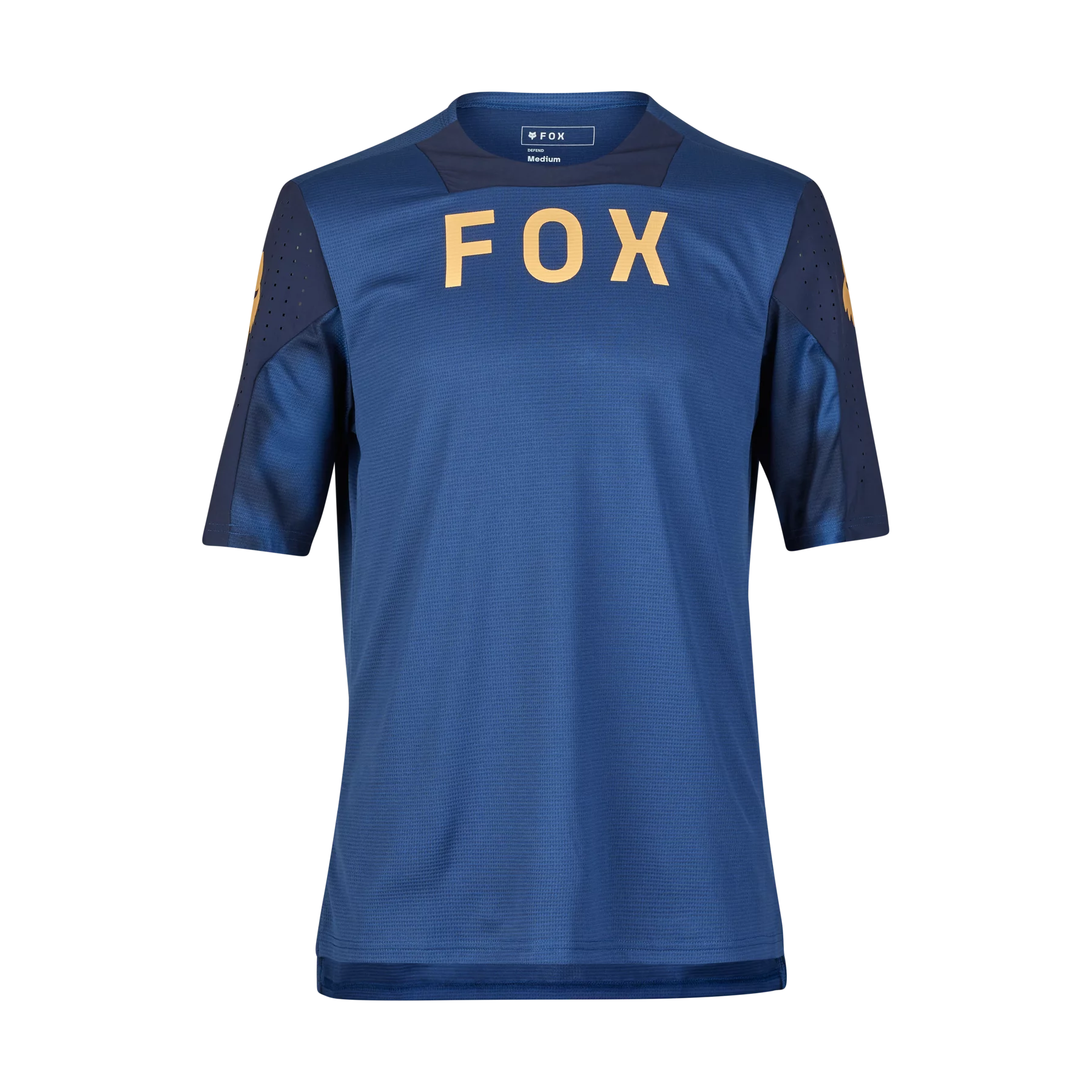 Road bike liner-Fox Racing Defend Short Sleeve MTB Jersey - Taunt - Indigo