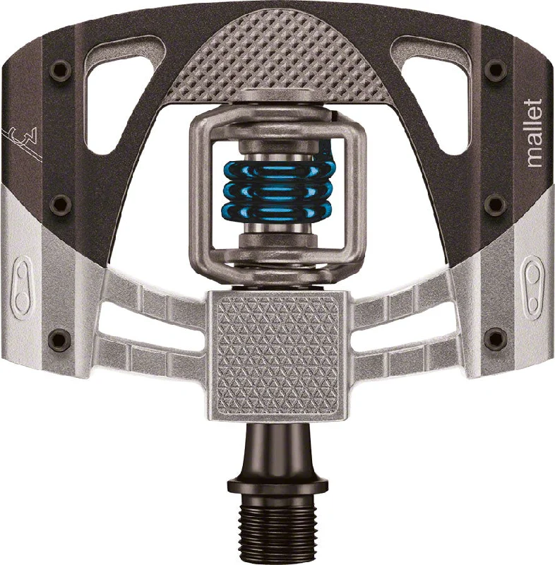 Bicycle rack pad-Crankbrothers Mallet 3 Pedals - Dual Sided Clipless Platform Aluminum 9/16" Raw /BLK/Blue