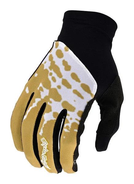 Cycling mask thin-Troy Lee Designs Flowline MTB Glove - Big Spin - Black-Gold - 2023