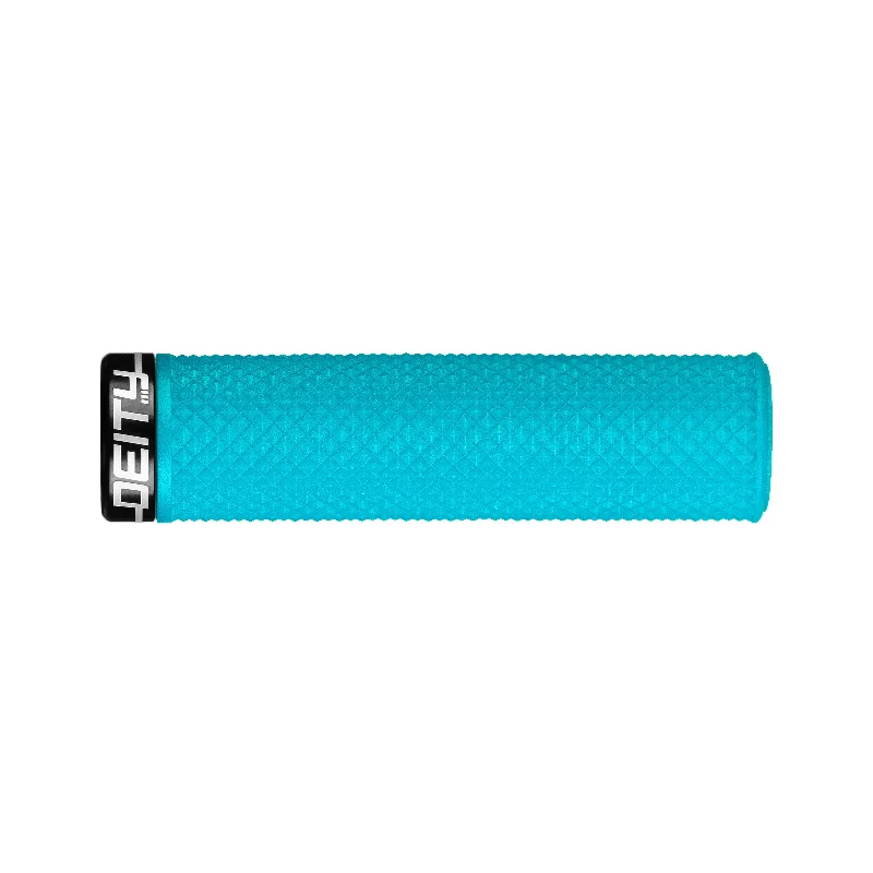 Bicycle rack clip-Deity Supracush Grips Turquoise