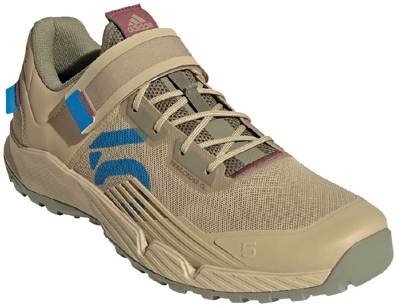 Bicycle lock clip-Five Ten Trailcross Mountain Clipless Shoes - Mens Beige Tone/Blue Rush/Orbit Green 7