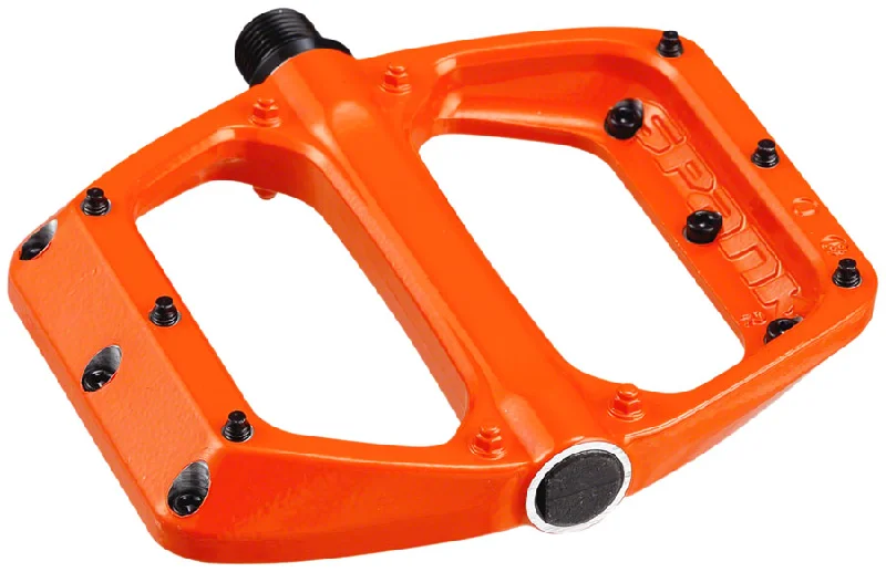 Bike wheel strap-Spank Spoon DC Pedals - Platform Aluminum 9/16" Orange