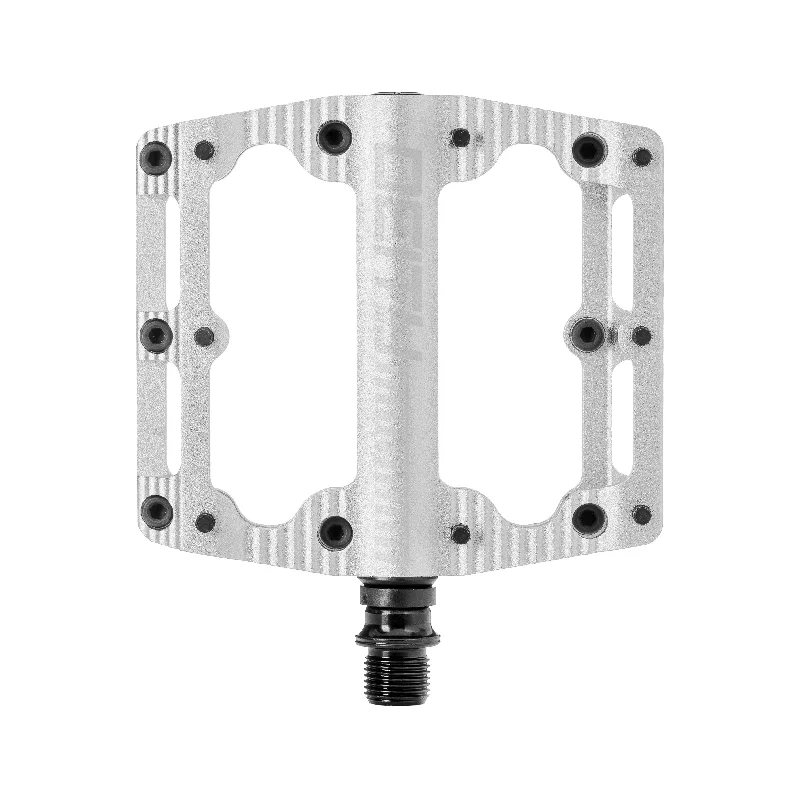 Cycling rain clip-Deity Black Kat Pedals Polished Silver