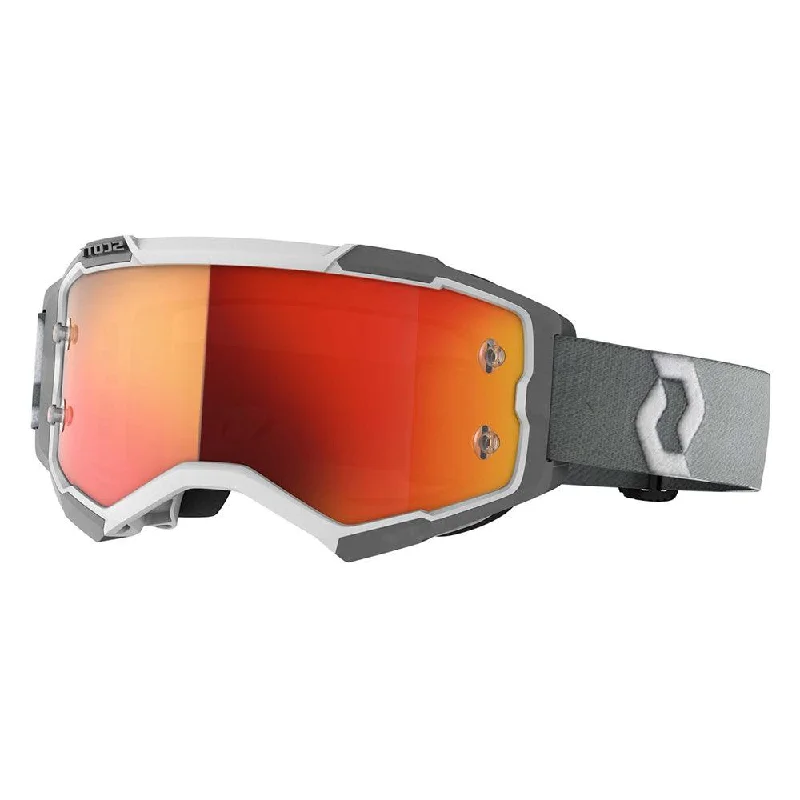 Cycling cape rainproof-SCOTT 2021 FURY GOGGLE - WHITE/GREY (ORANGE CHROME)