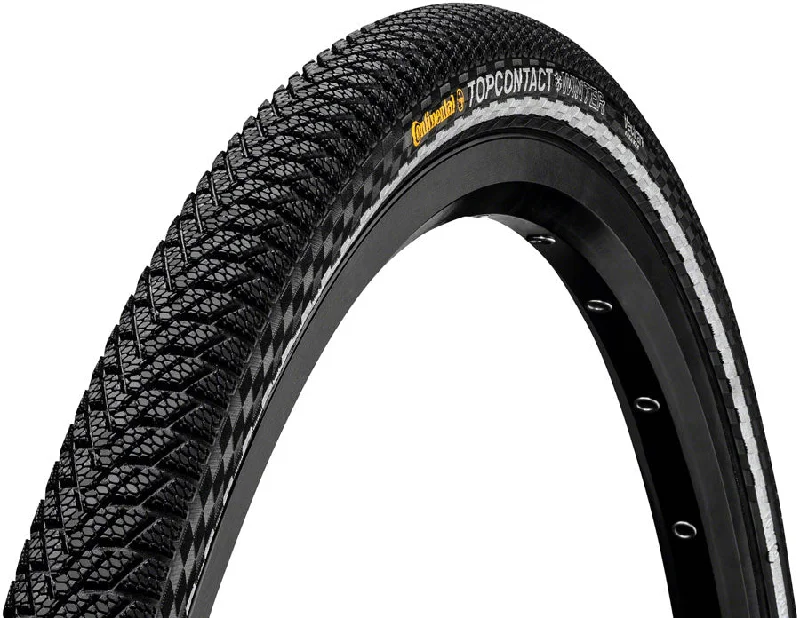 Bike seat foam-Continental Top Contact Winter II Premium Tire - 26 x 1.90 Clincher Folding BLK/Reflex Vectran Breaker E50