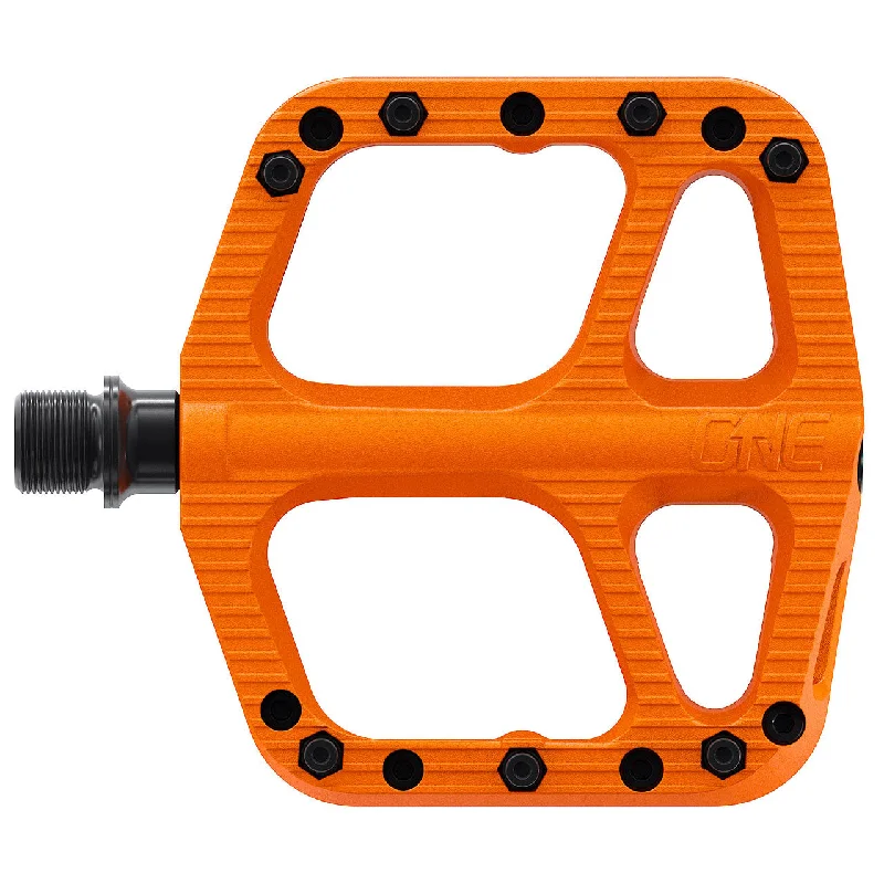 Bicycle fender strap-OneUp Components Small Comp Platform Pedals Orange