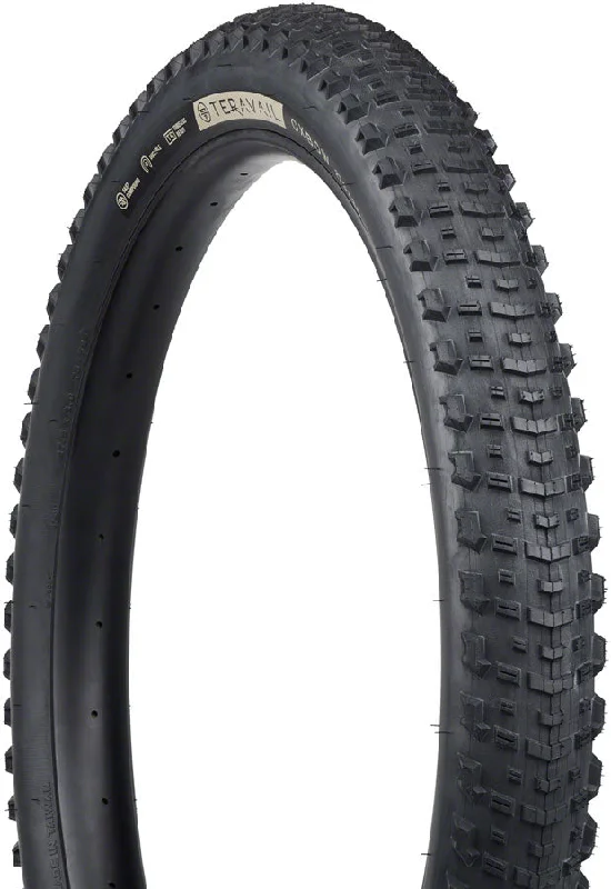 Road bike riser-Teravail Oxbow Tire - 27.5 x 3 Tubeless Folding Black Durable Fast Compound