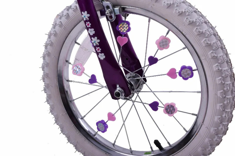 Bicycle tail pad-Pink & Purple Clip On Spokey Dokeys - Colourful Bike Wheel Spoke Beads for Kids