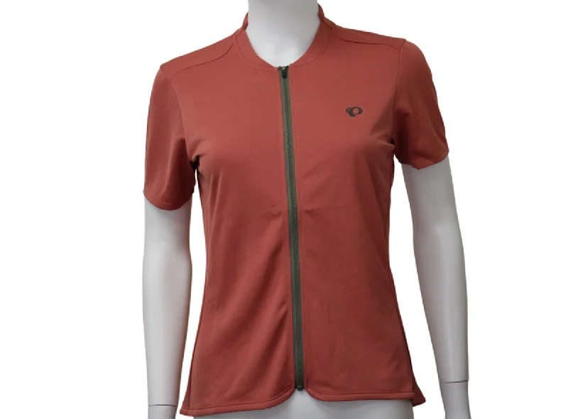 Bike seat bar-Pearl Izumi Quest Short Sleeve Road Jersey - Womens - Rosewood-Pale Olive