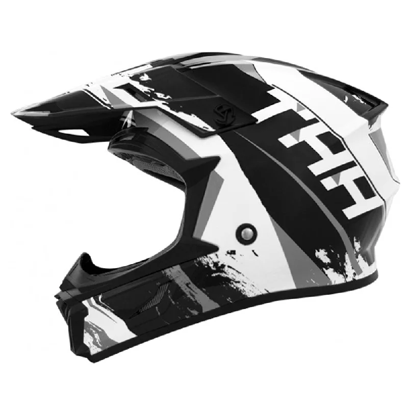 Cycling tape glow-THH T710X RAGE YOUTH HELMET - BLACK/WHITE