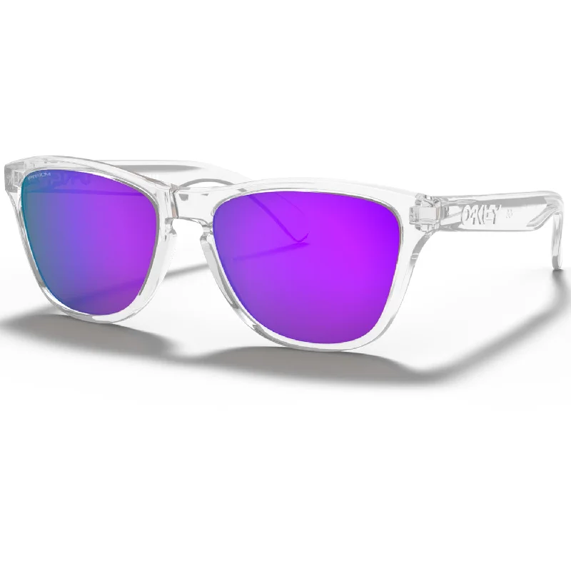 Road bike shield-Occhiali Oakley Frogskins XS - Polished Clear Prizm Violet