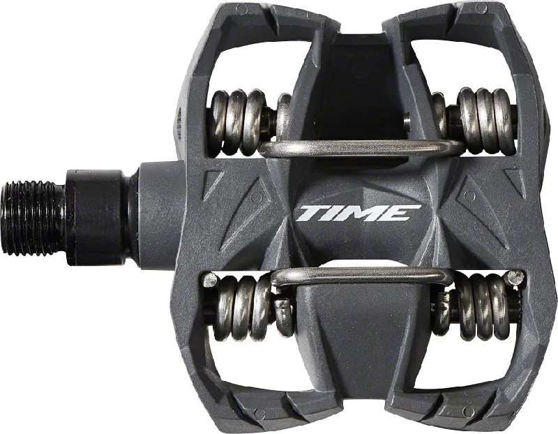 Bike tire bar-TIME ATAC MX 2 Pedals Body: Composite Spindle: Steel 9/16 Grey Pair